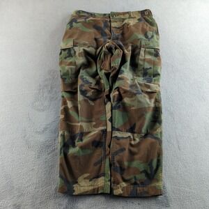 Vintage 90s US Military Pants Mens Medium Short Woodland Camo BDU Combat Cargo